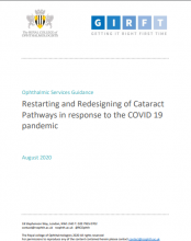 Restarting and Redesigning of Cataract Pathways in response to the COVID 19 pandemic